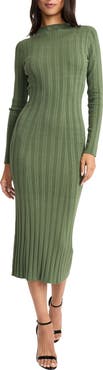 DONNA MORGAN FOR MAGGY Long Sleeve Mock Neck Dress