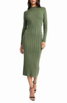 DONNA MORGAN FOR MAGGY Long Sleeve Mock Neck Dress