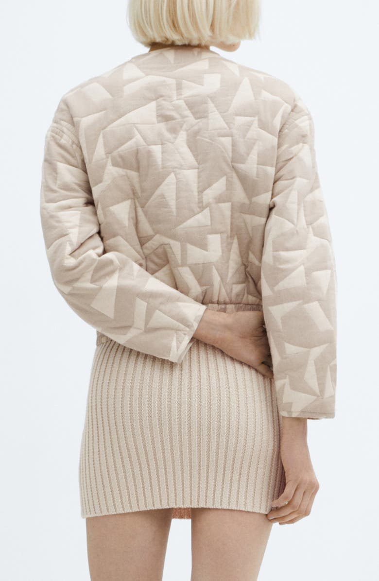 MANGO Crop Quilted Jacket, Alternate, color, 
