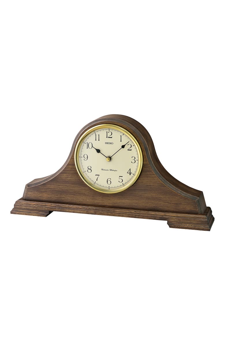 Seiko Ria Mantel Clock, Main, color, Brown