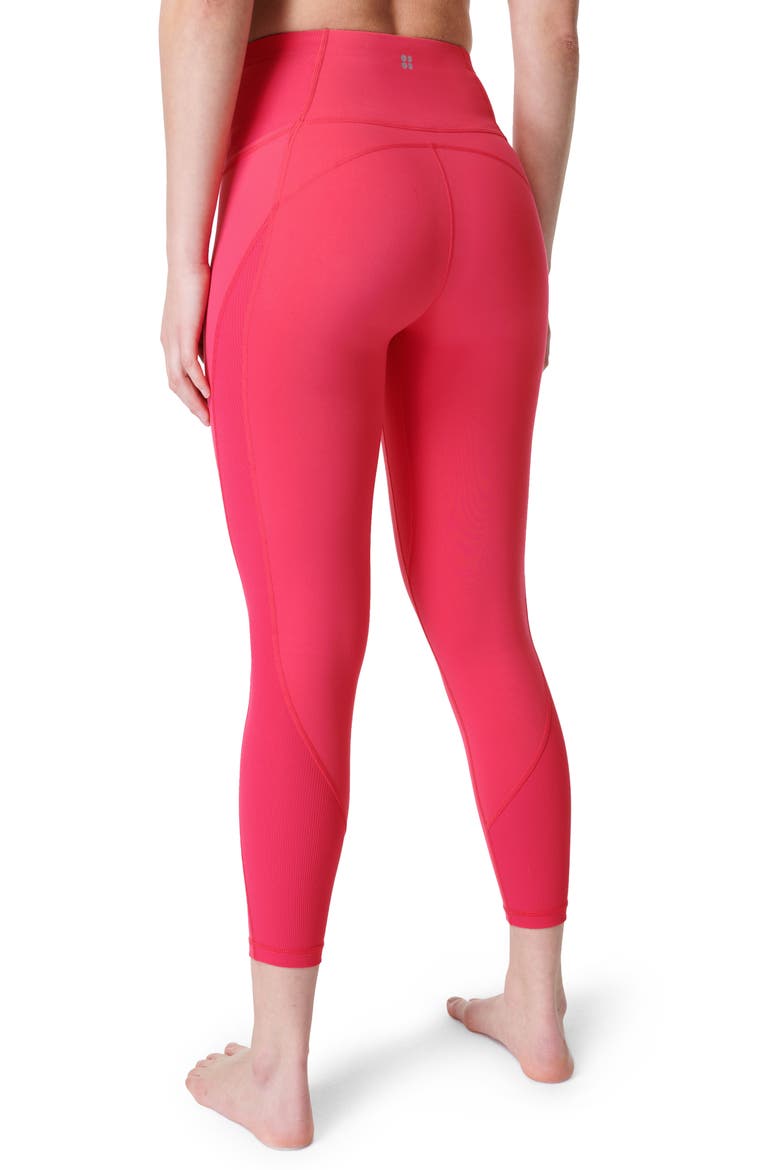 Super Soft Flow Crop Yoga Leggings, Alternate, color, GLOW PINK