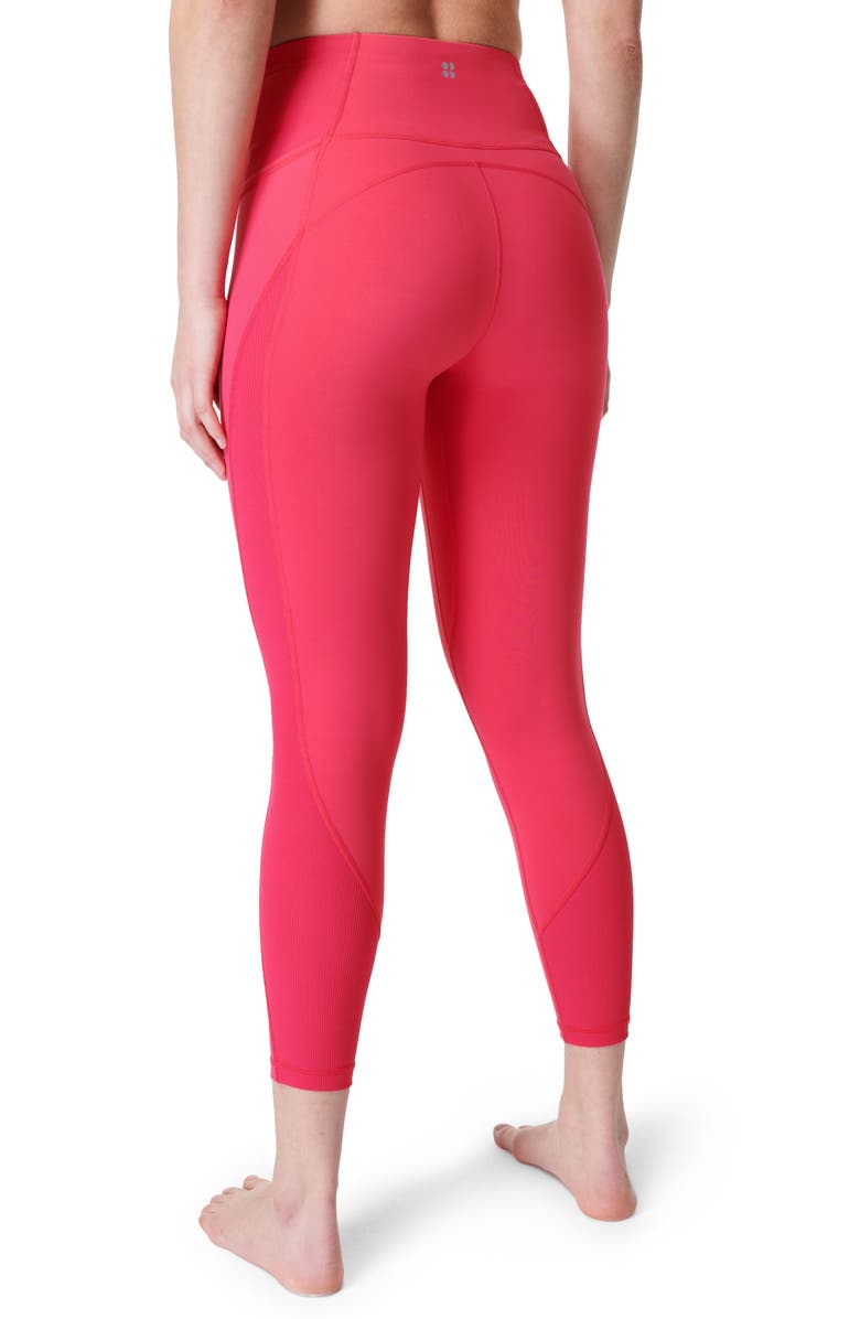Sweaty Betty Super Soft Flow Crop Yoga Leggings, Alternate, color, Glow Pink