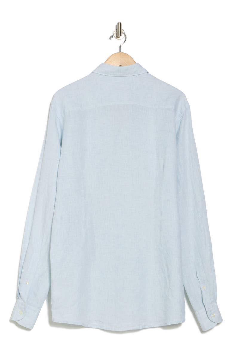 Eton Contemporary Fit Houndstooth Linen Dress Shirt, Alternate, color,