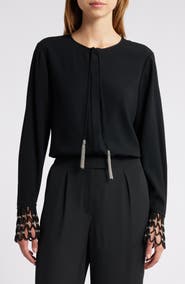 KOBI HALPERIN Chain Net Trim Top