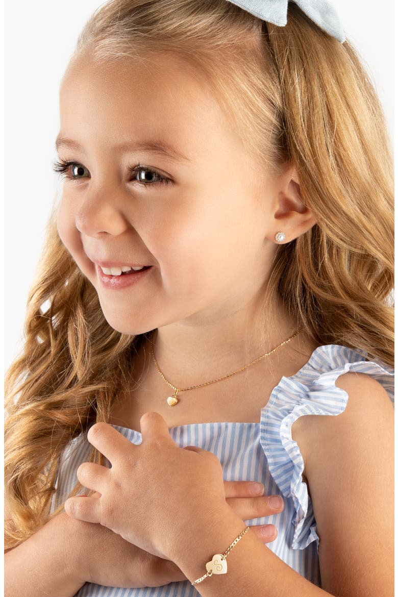 14K Gold Modern Heart 12-14" Necklace, Alternate, color, 14K Yellow Gold