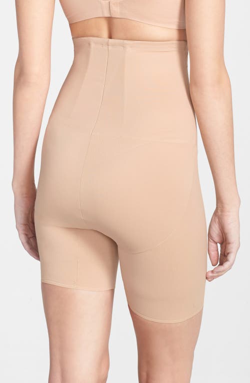 Tc Back Magic High Waist Shaping Thigh Slimmer In Warm Beige