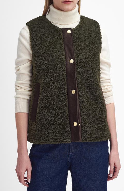 Dulsie High Pile Fleece Quilted Vest