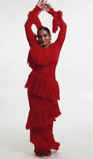 OFUURE Igho Sequin Fringe Maxi Dress