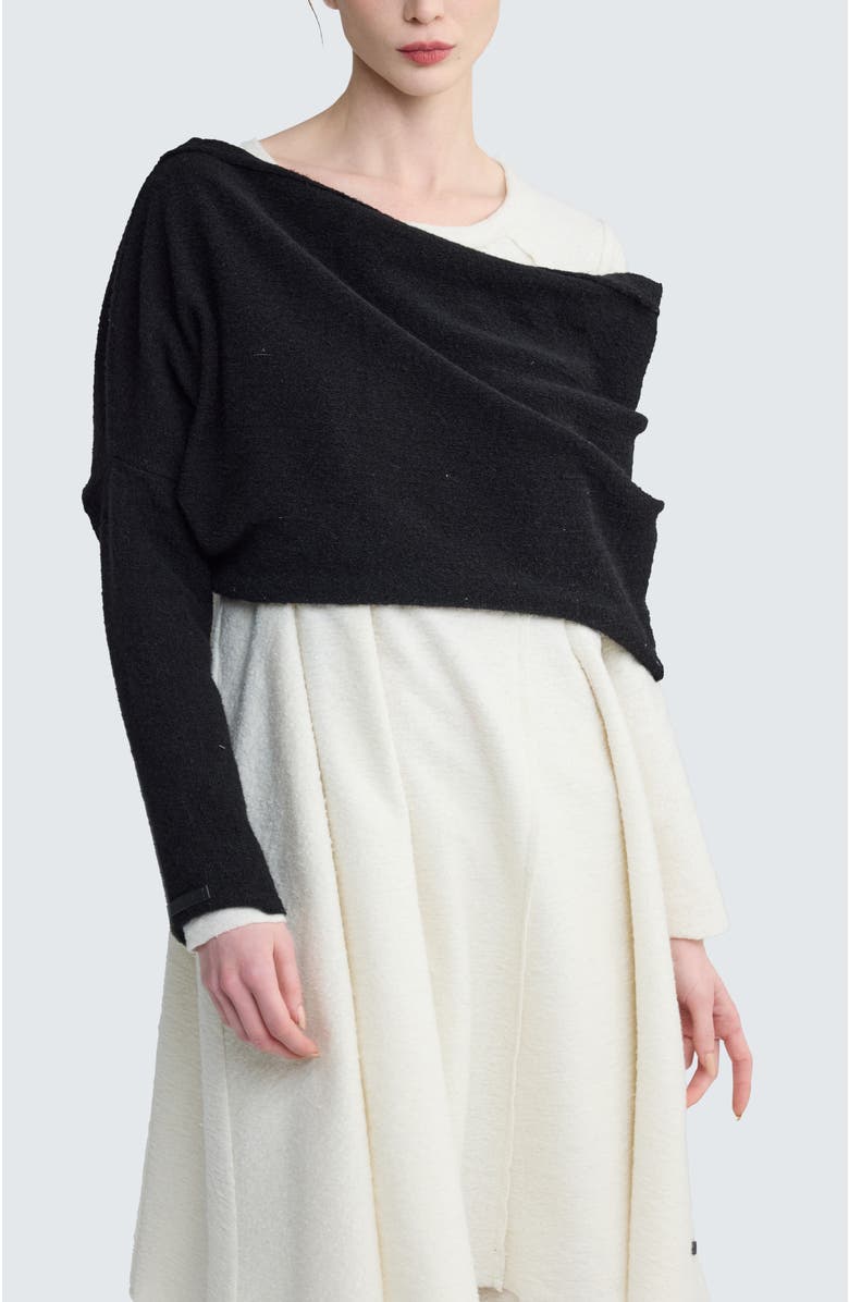 LUUKAA Lenora Asymmetric Bolero, Alternate, color, Black