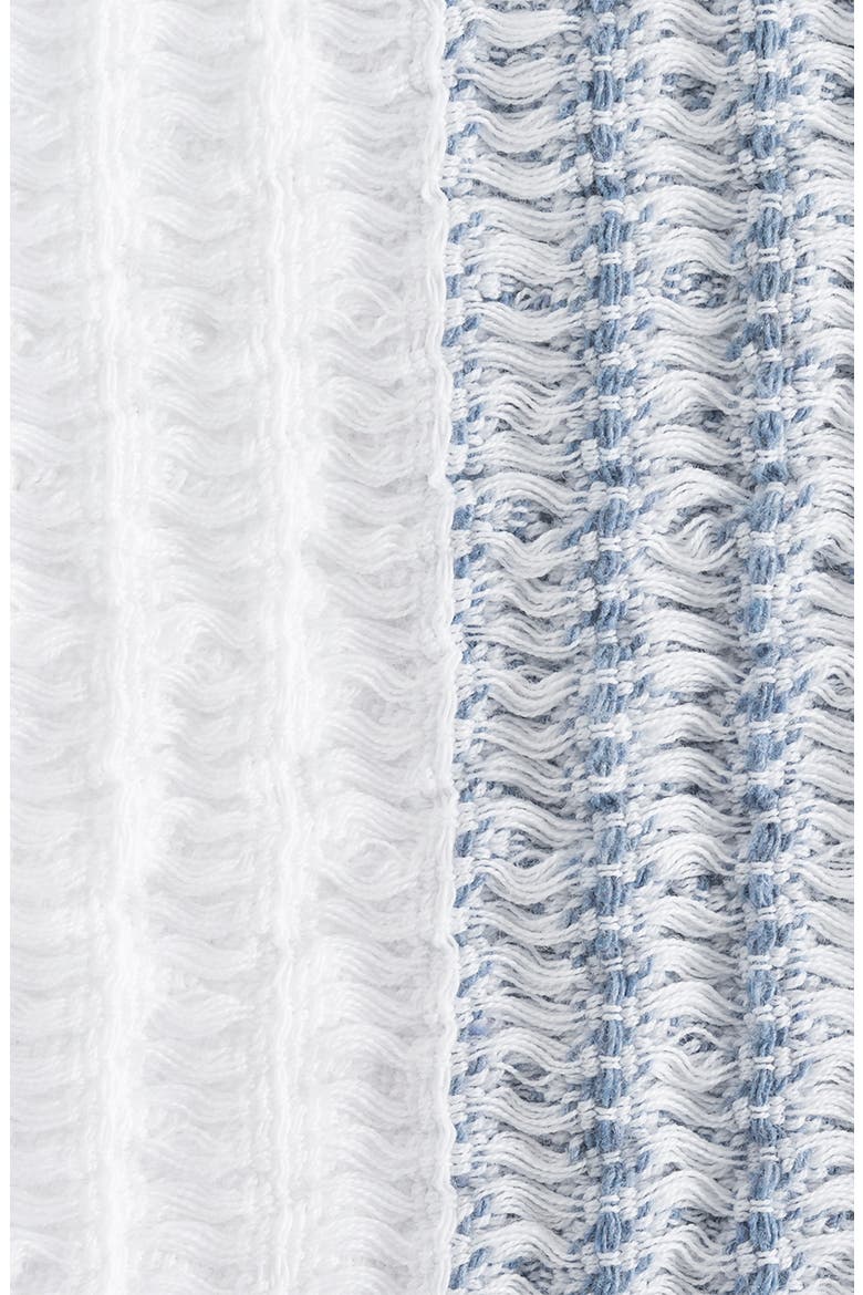 Cabana Cotton Throw Blanket, Alternate, color, WHITE/ BLUE