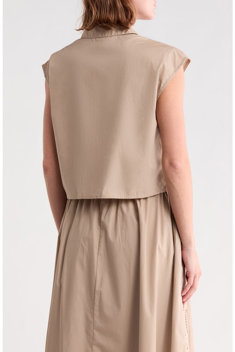 Embroidered Cotton Poplin Shirt, Alternate, color, SAFARI