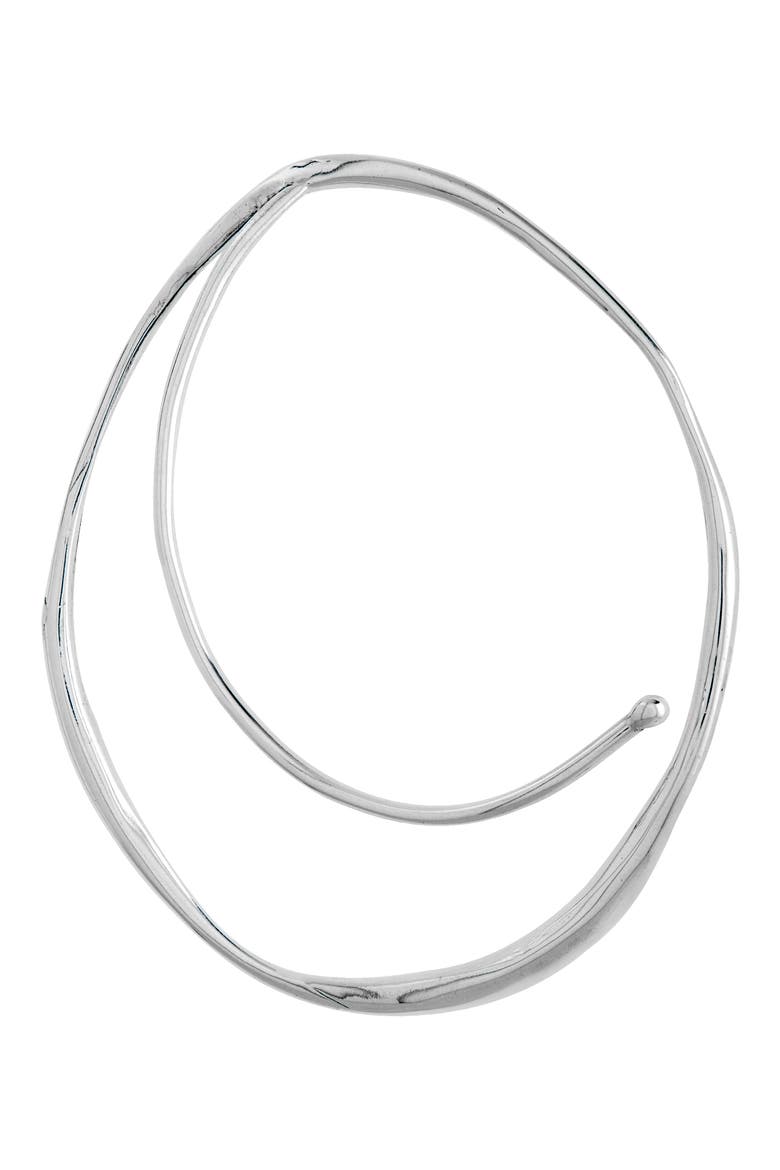 Single Hoop Ear Cuff, Alternate, color, SILVER