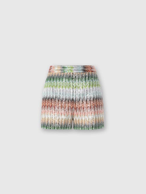 Missoni Embellished Viscose Blend Shorts In Multicoloured