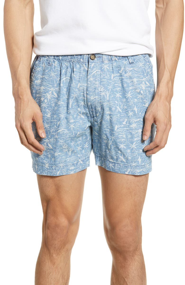 Vintage 1946 Snappers Tropical Print Shorts, Main, color, 