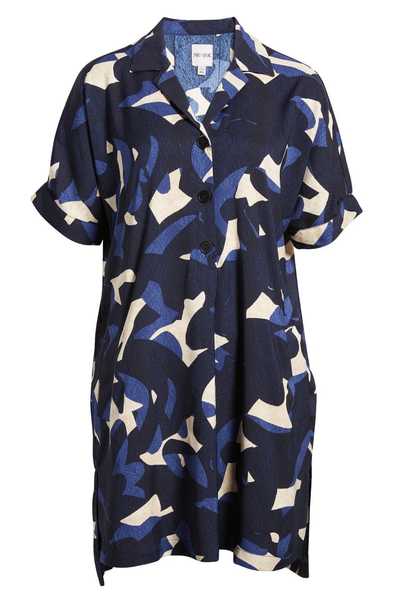 NIC+ZOE Abstract Billow Shirtdress, Alternate, color, 