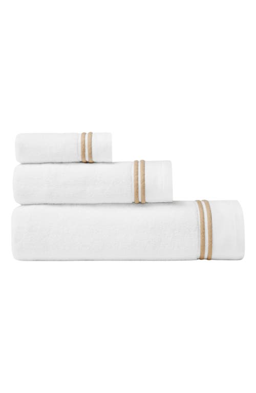 Sferra Aura Nuova Bath Sheet In White/sand