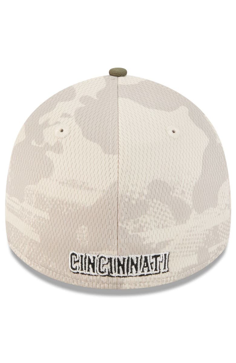 New Era Men's New Era Light Beige/Olive Cincinnati Reds 2025 Armed Forces Day 39THIRTY Flex Hat, Alternate, color, Light Beige
