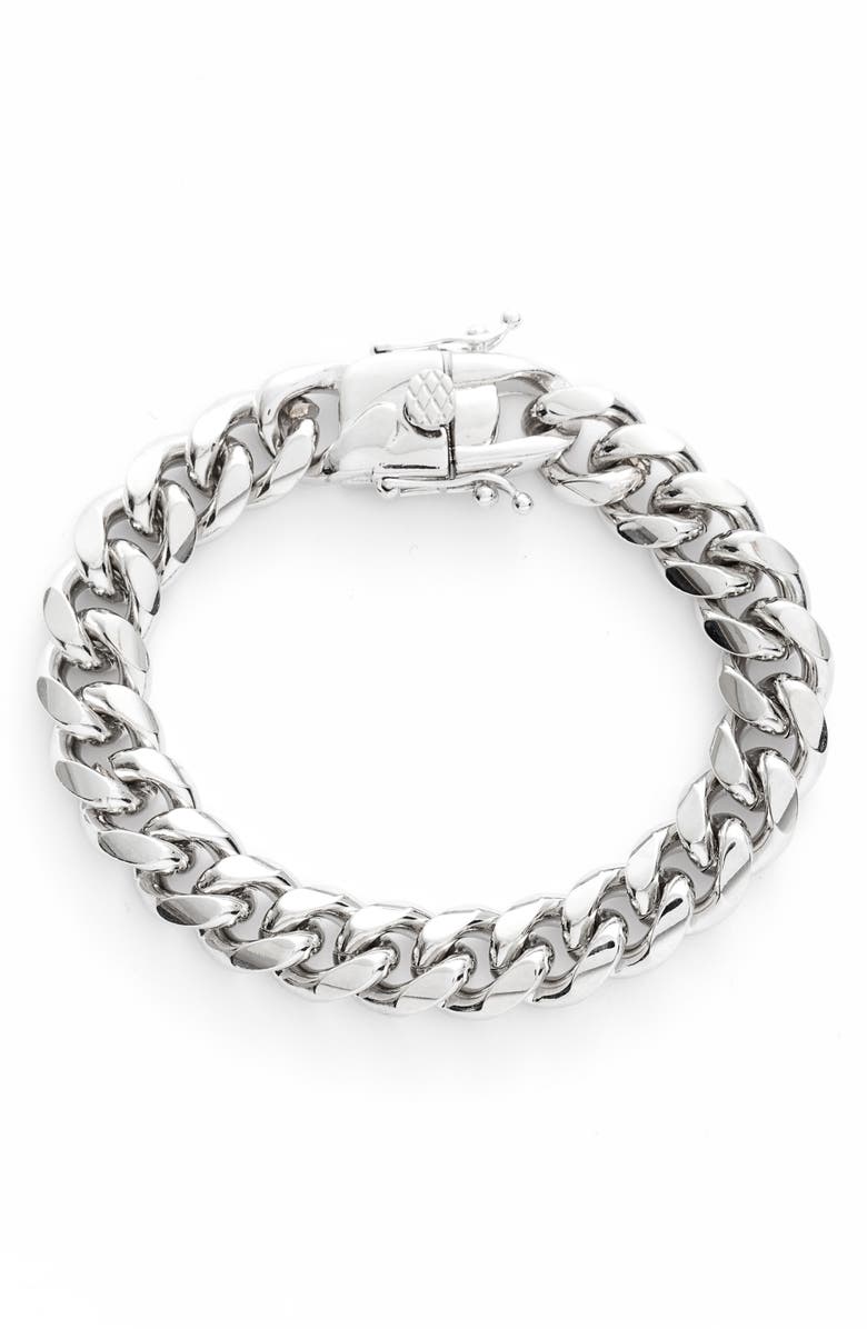 SHYMI Tori Cuban Chain Bracelet, Main, color, Silver