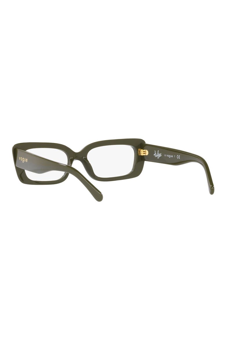 50mm Small Rectangular Optical Glasses, Alternate, color, GREEN