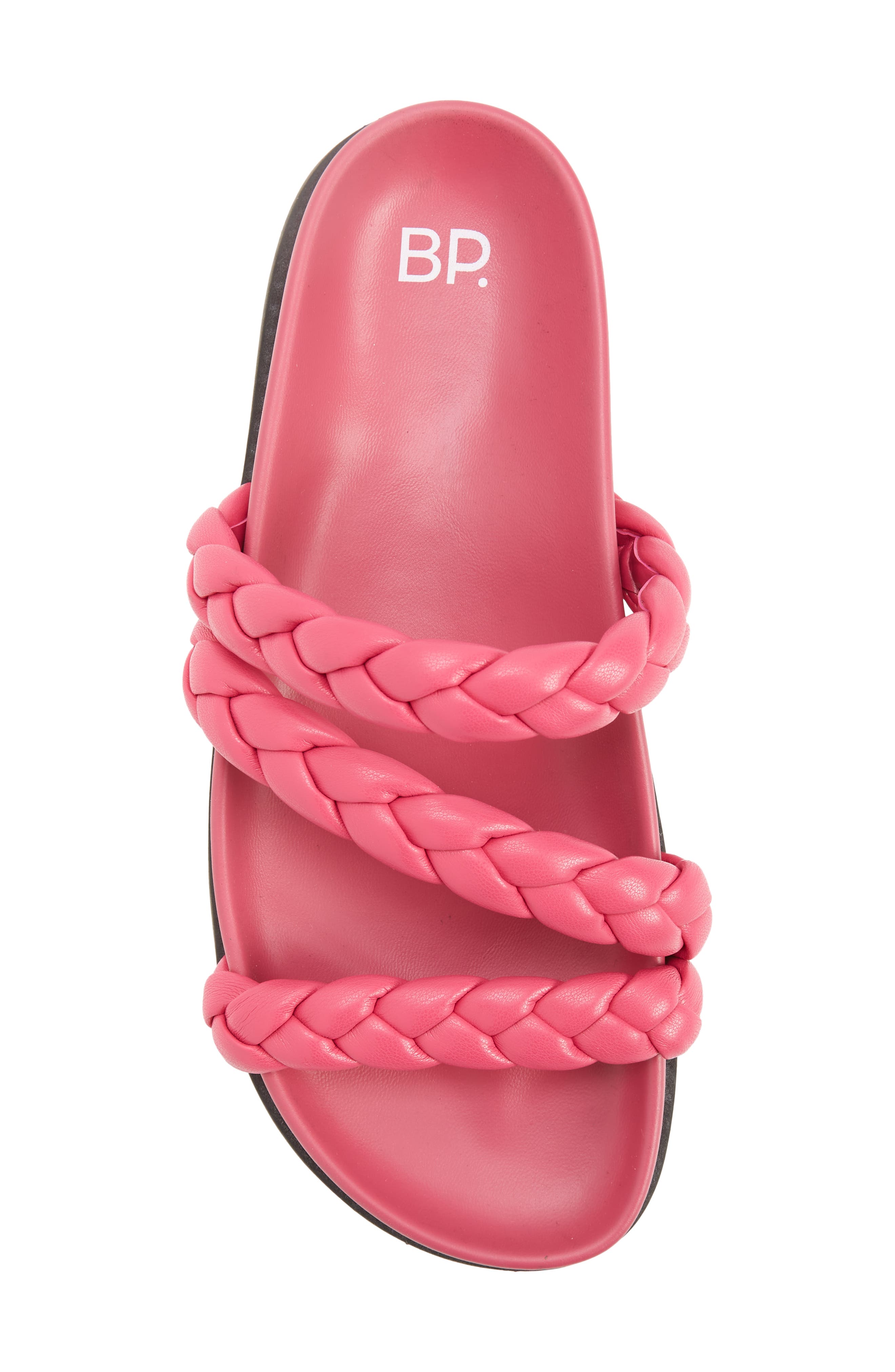 Keaton Braided Slide Sandal, Alternate, color, PINK YARROW