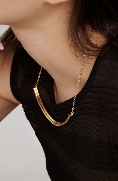 Ted Baker Hidie Hidden Heart Bar Pendant Necklace In Gold