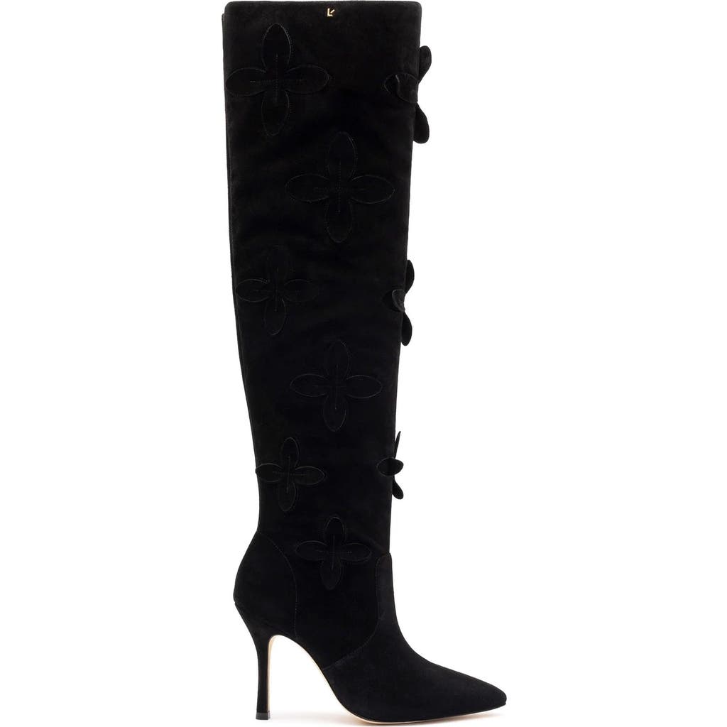 Larroude Julia Suede Boot In Black