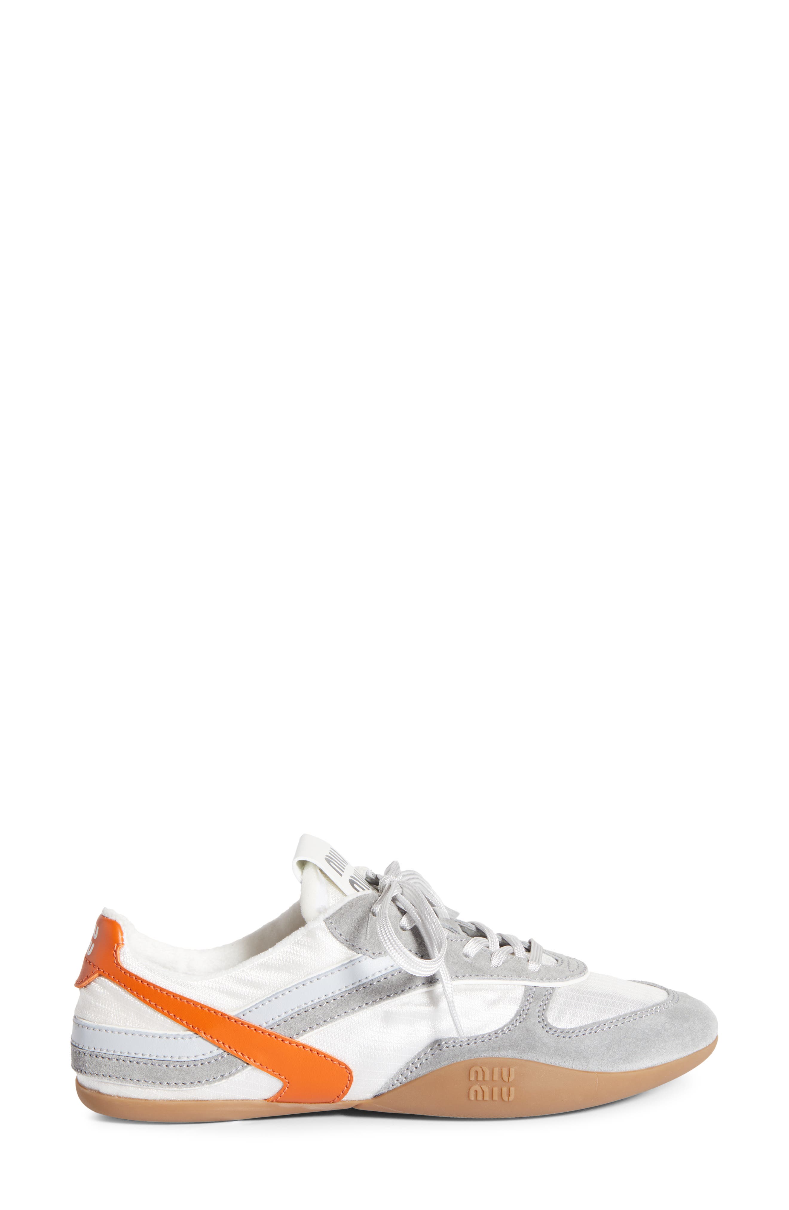 Miu Miu Gymnasium Low Top Sneaker, Alternate, color, White