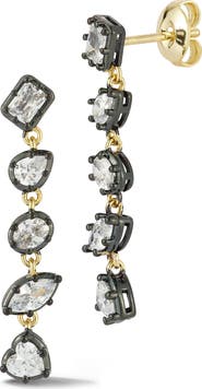 SPHERA MILANO Cubic Zirconia Linear Drop Earrings