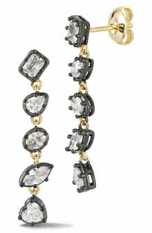 Cubic Zirconia Linear Drop Earrings