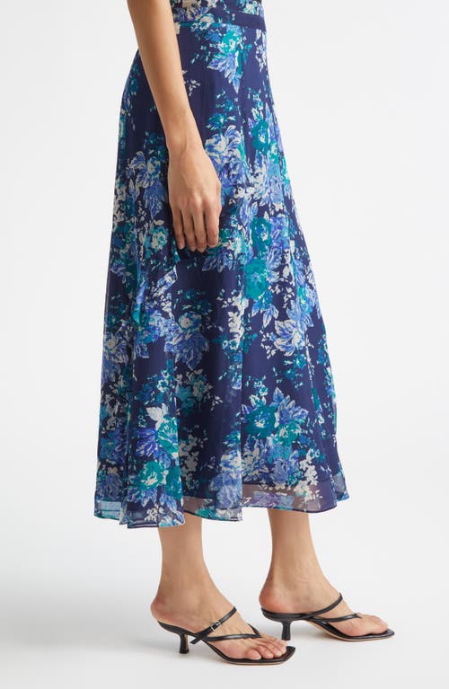 Derek Lam 10 Crosby Orla Floral Print Chiffon Maxi Skirt In Multi