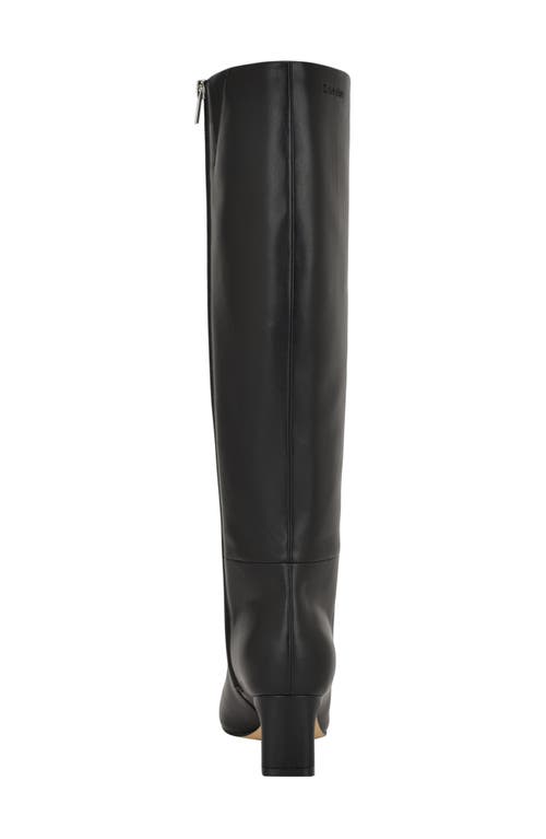 Calvin Klein Caterine Knee High Boot In Black