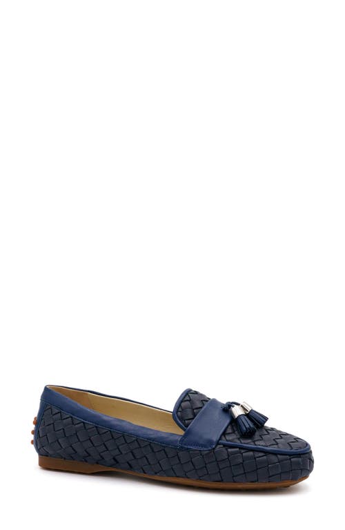 Amalfi By Rangoni Danila Tassel Driving Loafer In Peacot Blue/navy Parmasoft
