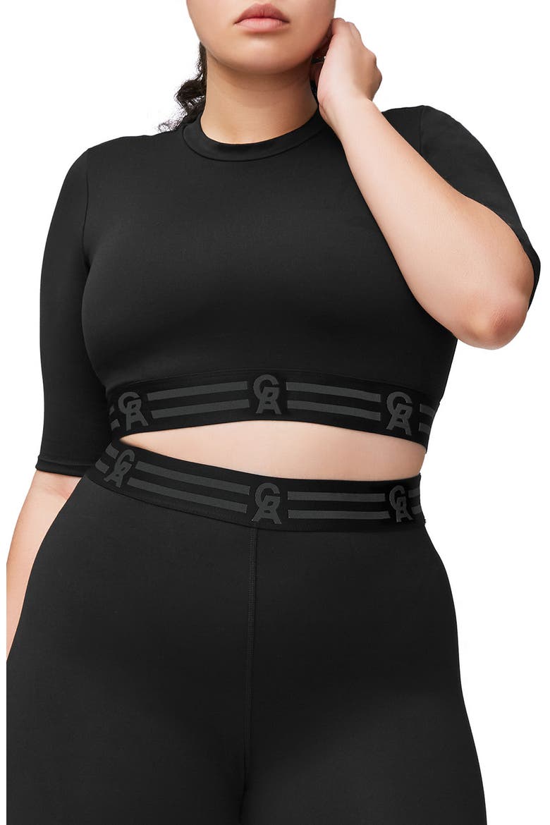 Icon Crop Top, Alternate, color, BLACK001