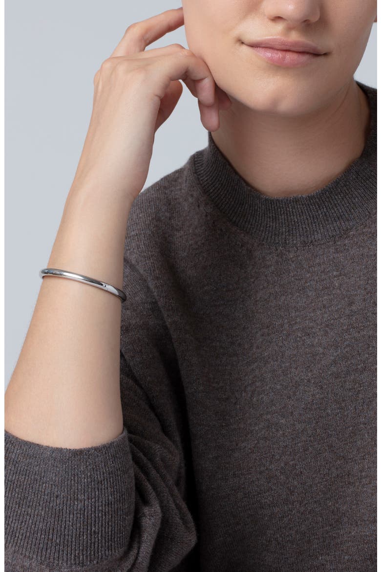 Remi Hinge Bangle Bracelet, Alternate, color, PLATINUM