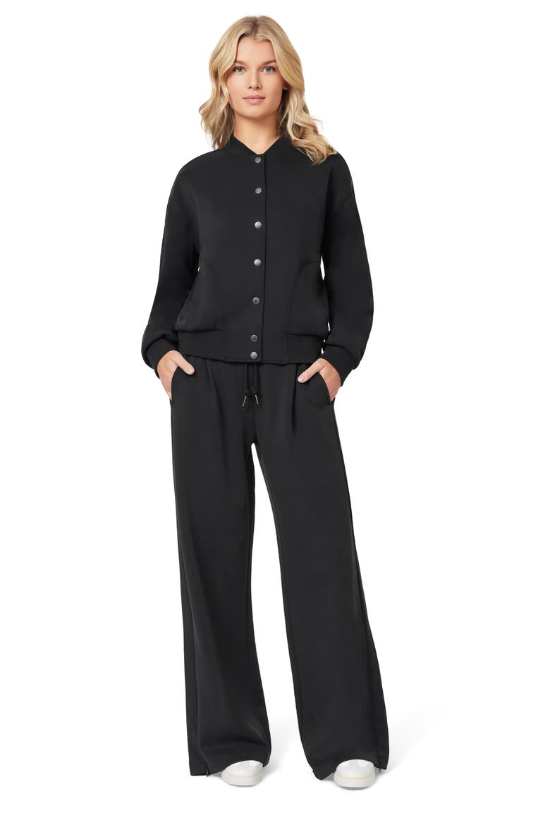 Jersey Bomber Jacket, Alternate, color, BLACK
