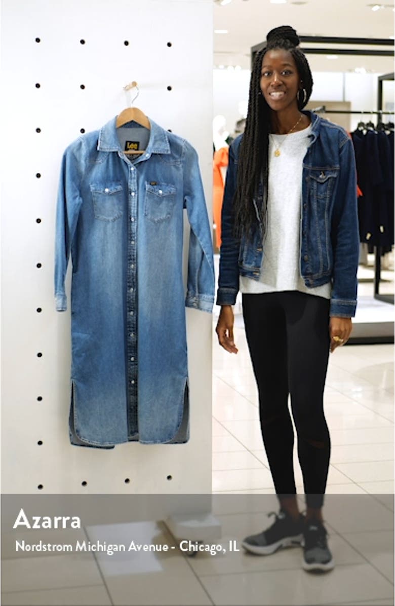 Western Denim Midi Shirtdress, sales video thumbnail