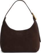 Madewell The Sculptural Buckle Suede Shoulder Bag