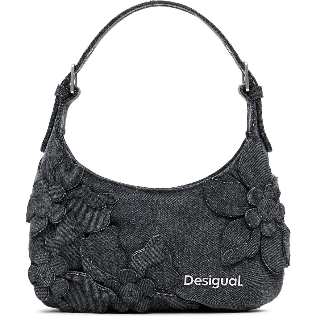 Desigual Faux Leather Shoulder Bag In Gray