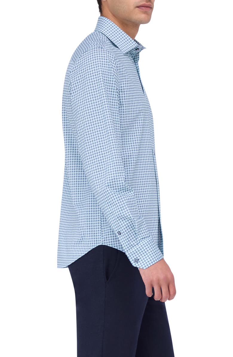 Bugatchi James OoohCotton<sup>®</sup> Neat Floral Button-Up Shirt, Alternate, color, Menthol