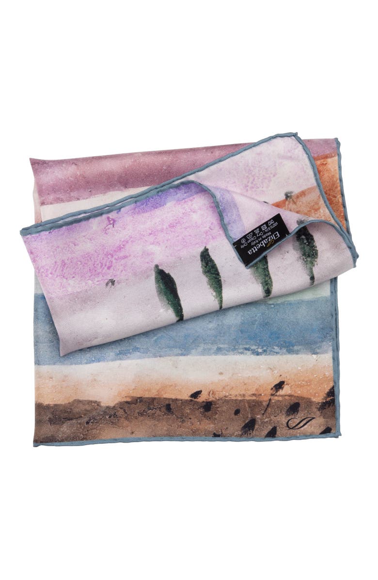 Elizabetta Pagani - Silk Pocket Square for Men, Alternate, color, Lavender