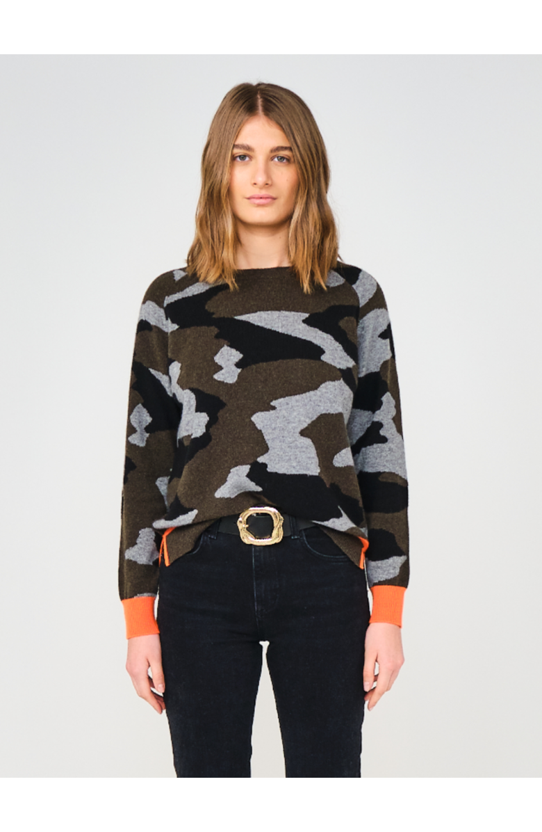 Brodie Pure Cashmere Crew Neck 100% Cashmere Sweater, Main, color, Khaki