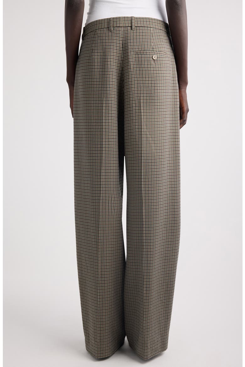 Check Wide Leg Pants, Alternate, color, 2866 KHAKI/ BROWN