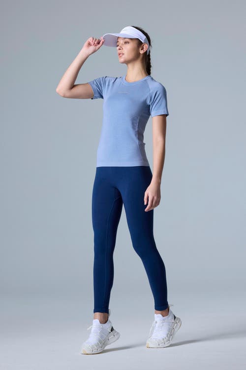 Cozy Zero Tech Merino Light Weight Daily Tee In Faded Denim