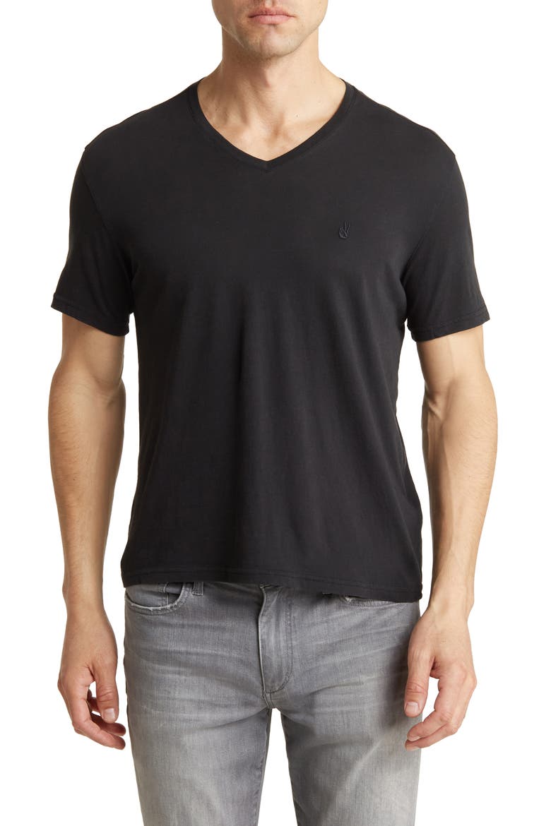 Nash V-Neck Cotton T-Shirt, Main, color, BLACK