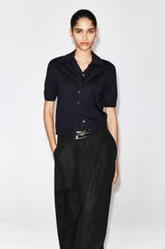 COS Knitted Linen-merino Short-sleeved Shirt