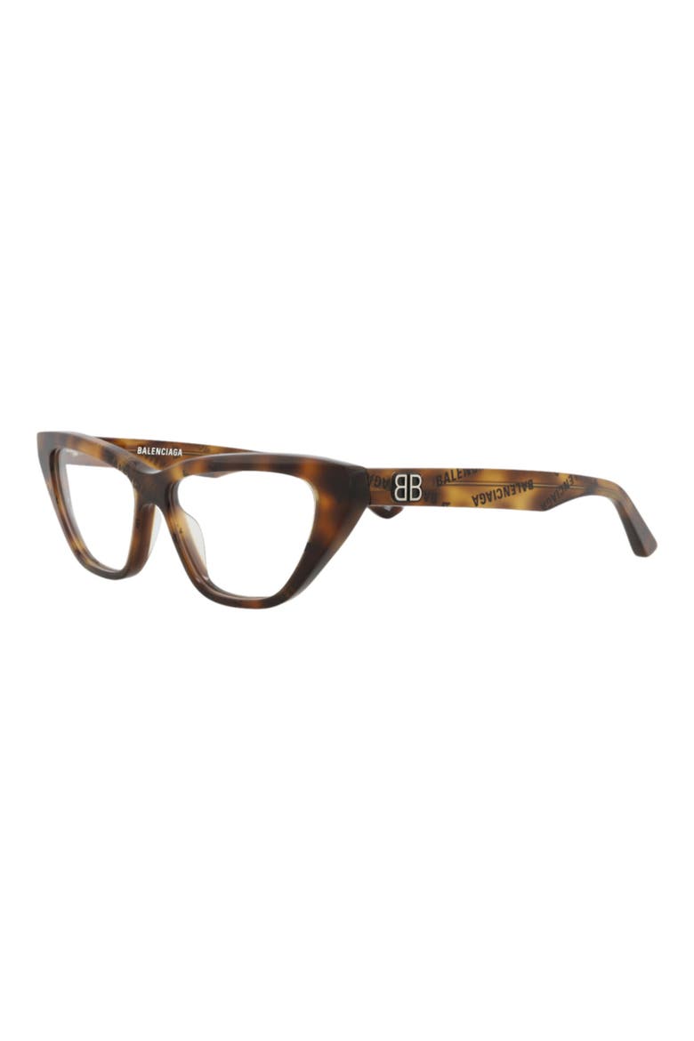 52mm Cat Eye Optical Glasses, Alternate, color, HAVANA HAVANA TRANSPARENT