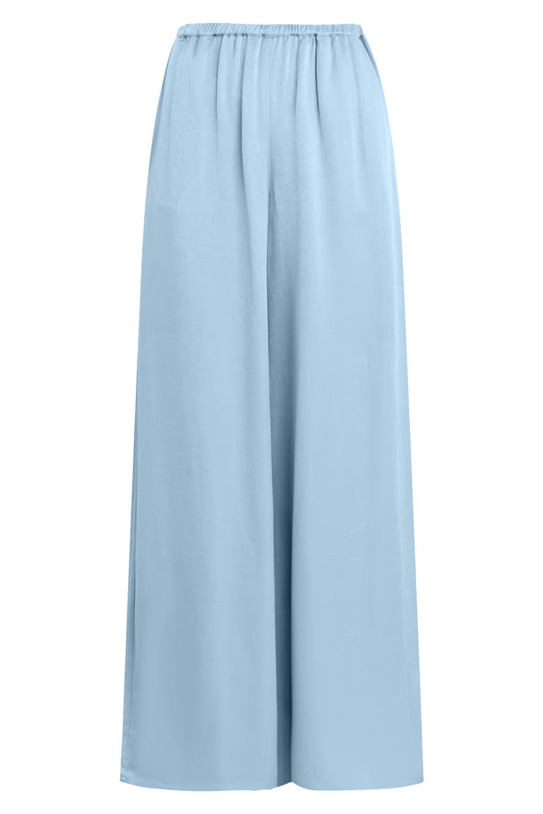 The Everything Satin Wide Leg Pants, Alternate, color, SEA BLUE