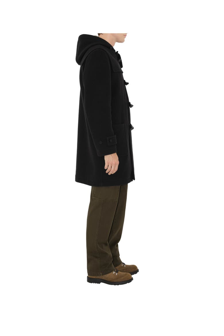 Wool Duffle Coat, Alternate, color, Black