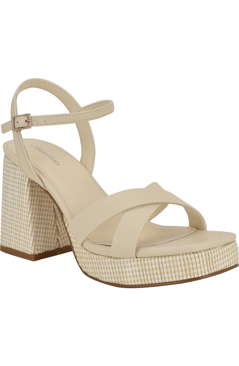 Calvin Klein Drancy 2 Ankle Strap Sandal, Main, color, Ivory