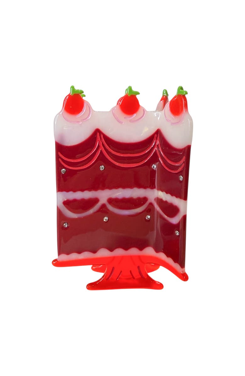 Centinelle Quinceanera Dark Cherry Cake Hair Claw, Main, color, Red
